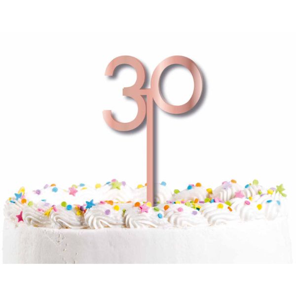 Rose Gold 30th C/Topper