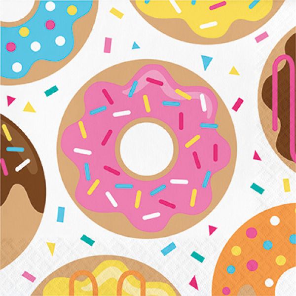 16 Pack Donut Time Lunch Napkins