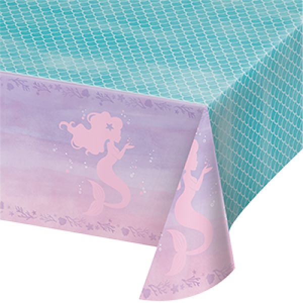 Mermaid Shine Iridescent All Over Print Plastic Tablecover - 137cm x 259cm
