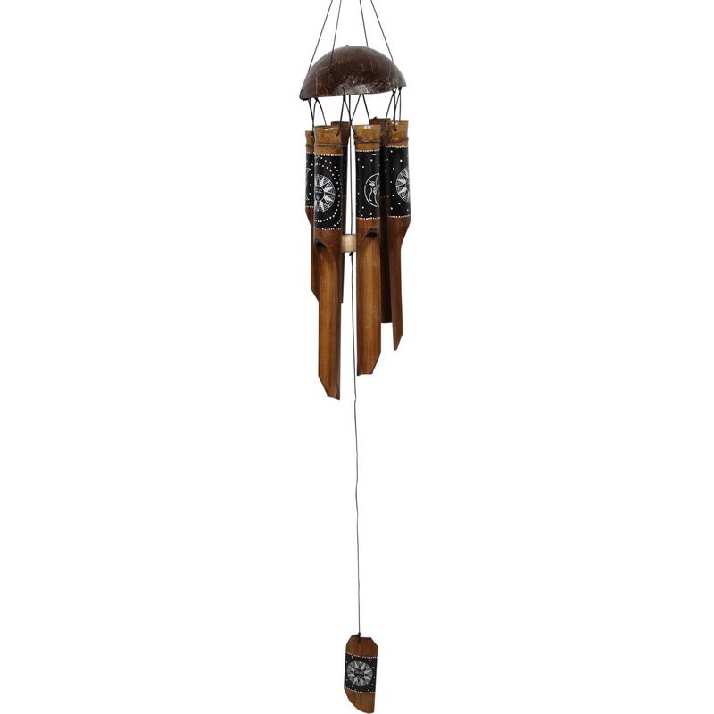 6 Tube Bamboo Star and Moon Chime