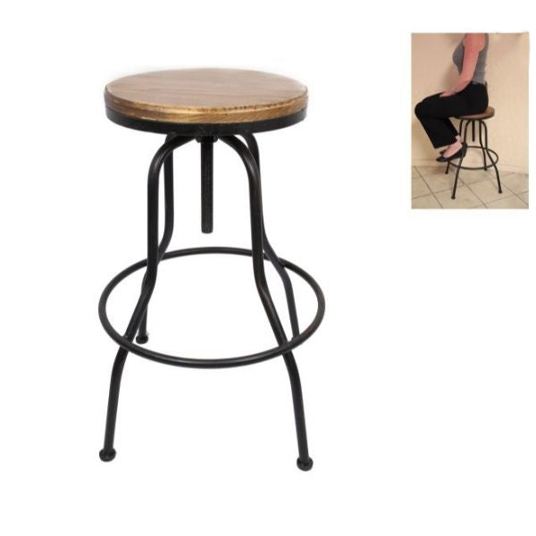 Wood Top Classic Bar Stool