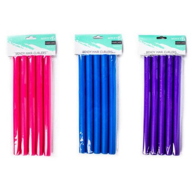 5 Pack Bendy Hair Curlers - 1.7cm x 24cm