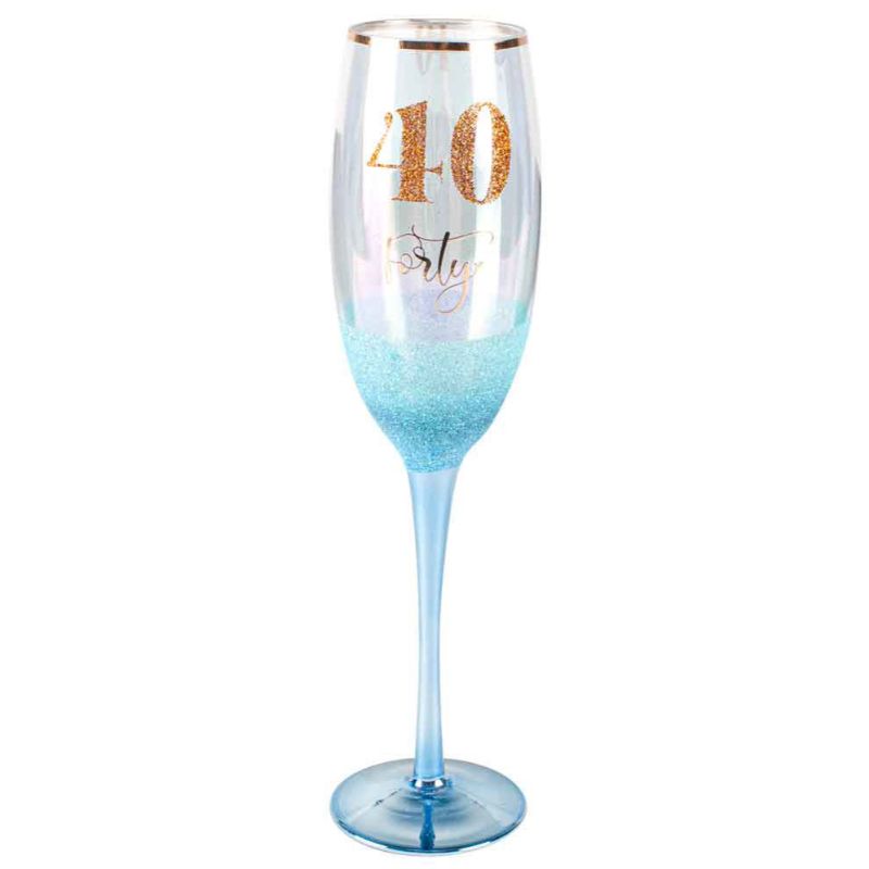 40 Blue Glitterati Champagne Glass - 150ml