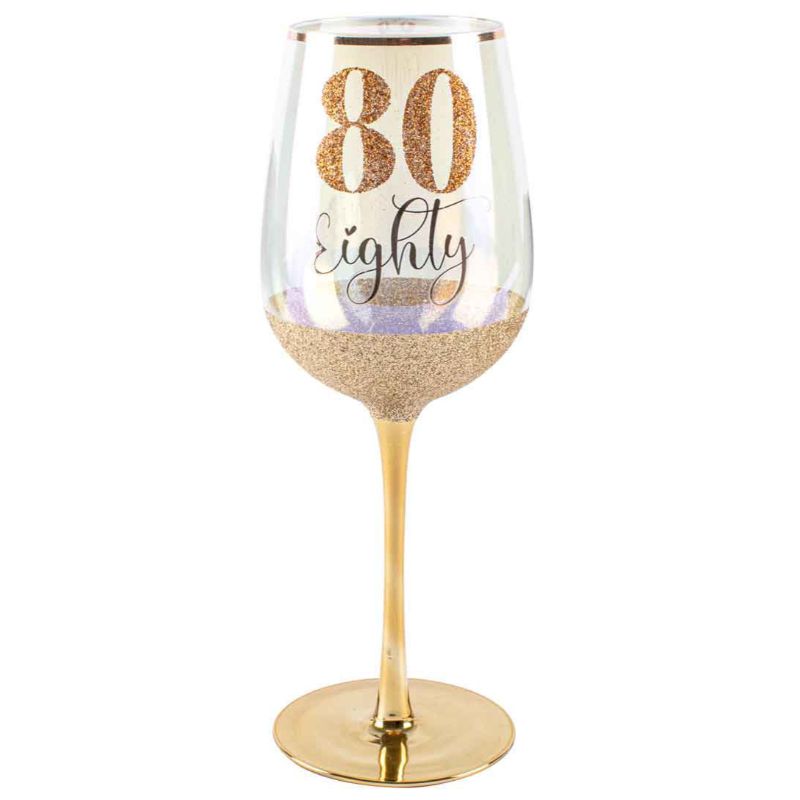 80 Glitterati Pink Wine Glass - 430ml