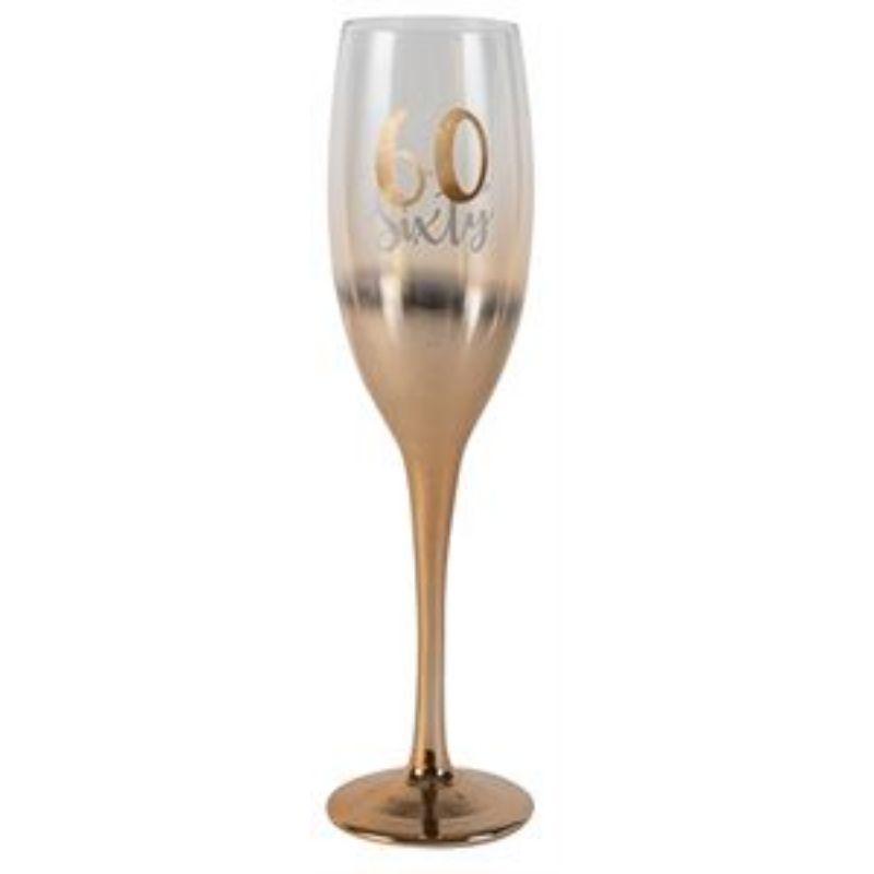 60 Rose Gold Ombre Champagne Glass - 150ml