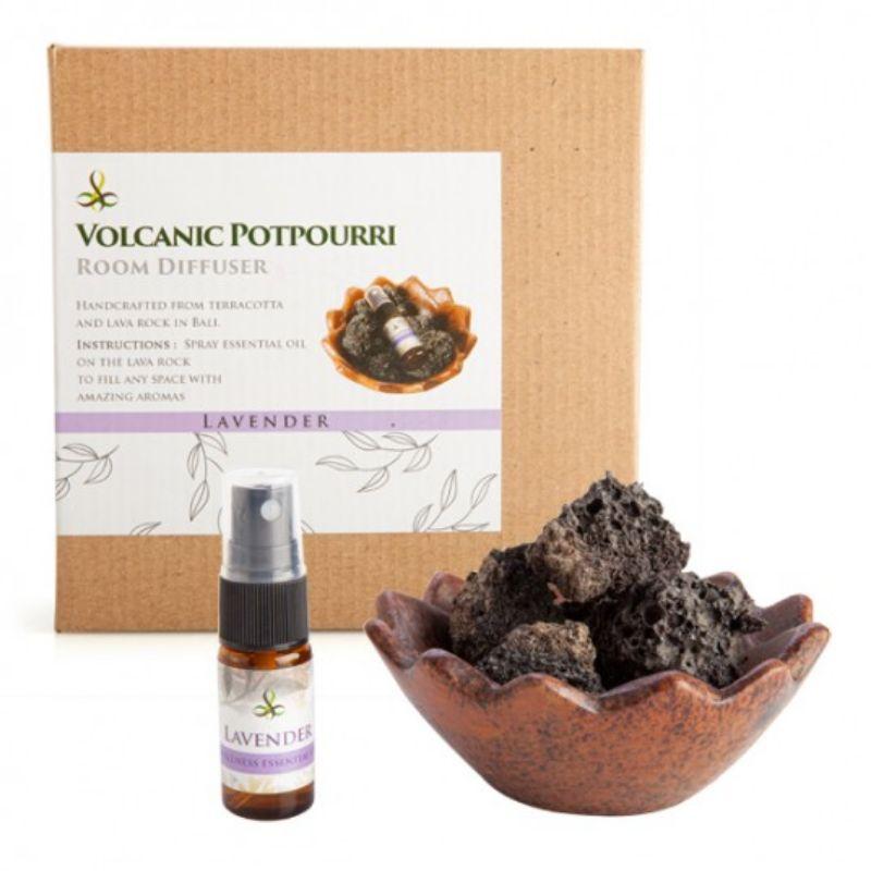 Volcanic Room Diffuser in Terracotta Bowl - Lavender