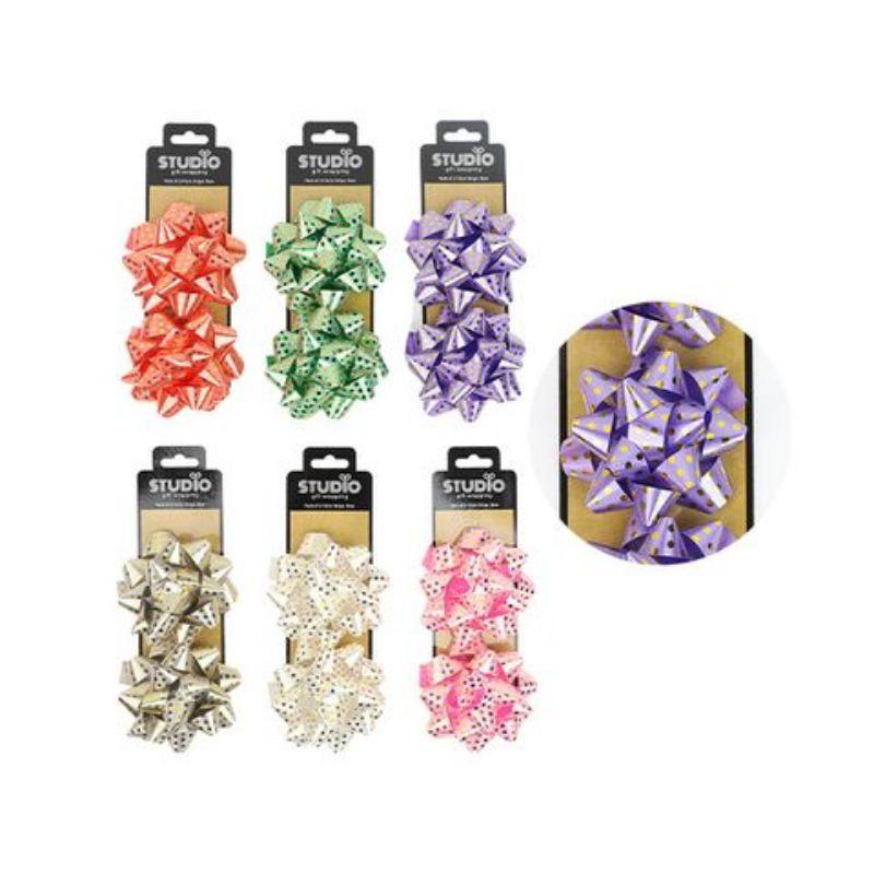 2 Pack Polka Dot Bow - 10cm
