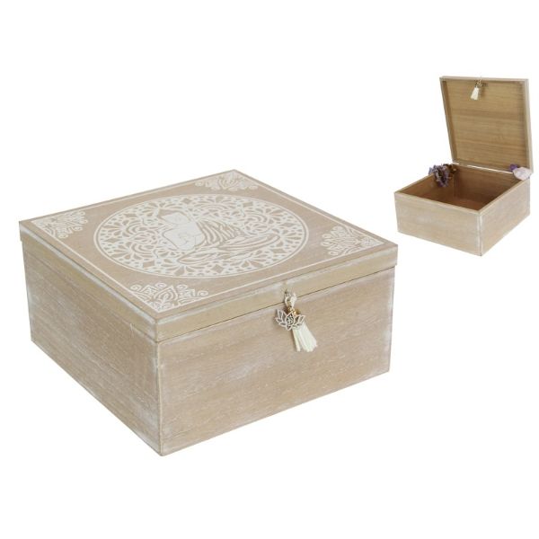 Meditating Buddha Design MDF Box - 20cm x 20cm