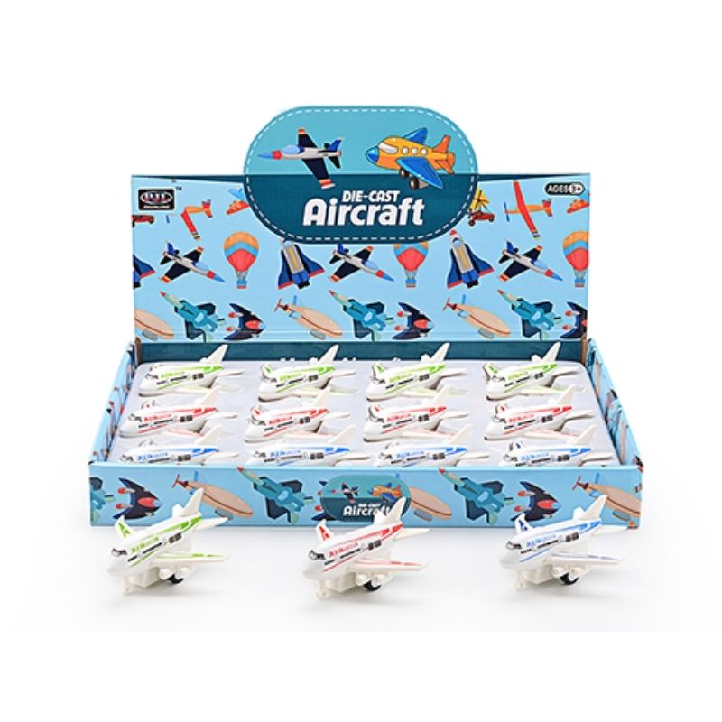 Die Cast Aircraft Pullback Plane Toy - 9.5cm