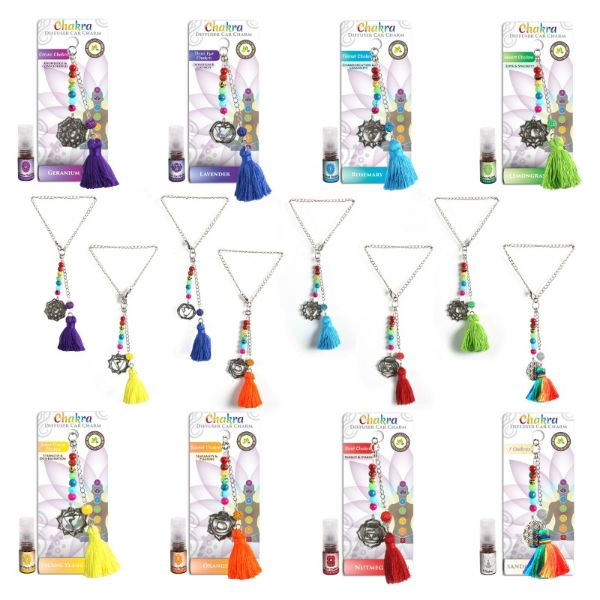 Chakra Beaded Car Charm Aromatherapy Spray on Diffuser