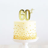 Load image into Gallery viewer, 60th Gold Medal Cake Topper - 9cm