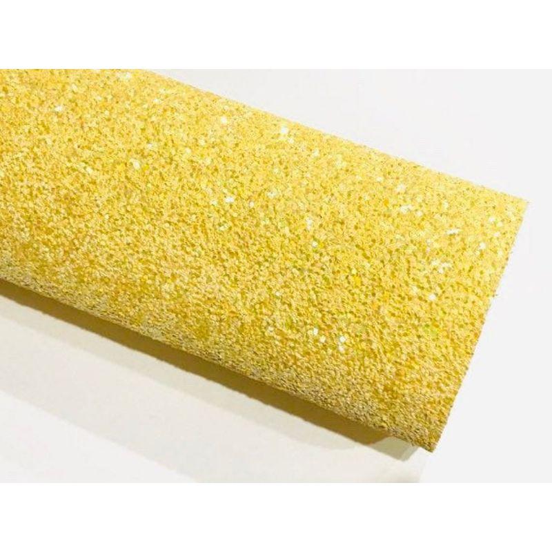 Pearl Yellow Glitter Sheet - 50cm x 70cm