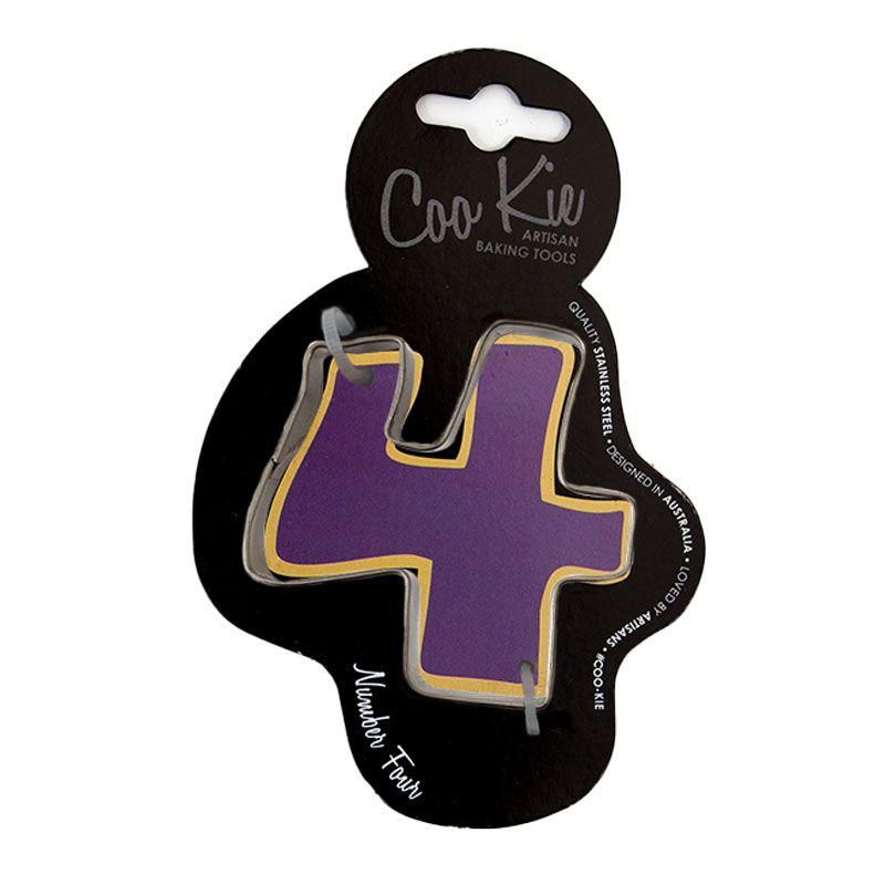 Coo Kie NUMBER 4 Cookie Cutter - 74mm L x 15mm D