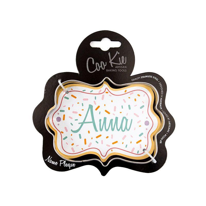 Coo Kie NAME PLAQUE Cookie Cutter - 113mm L x 15mm D