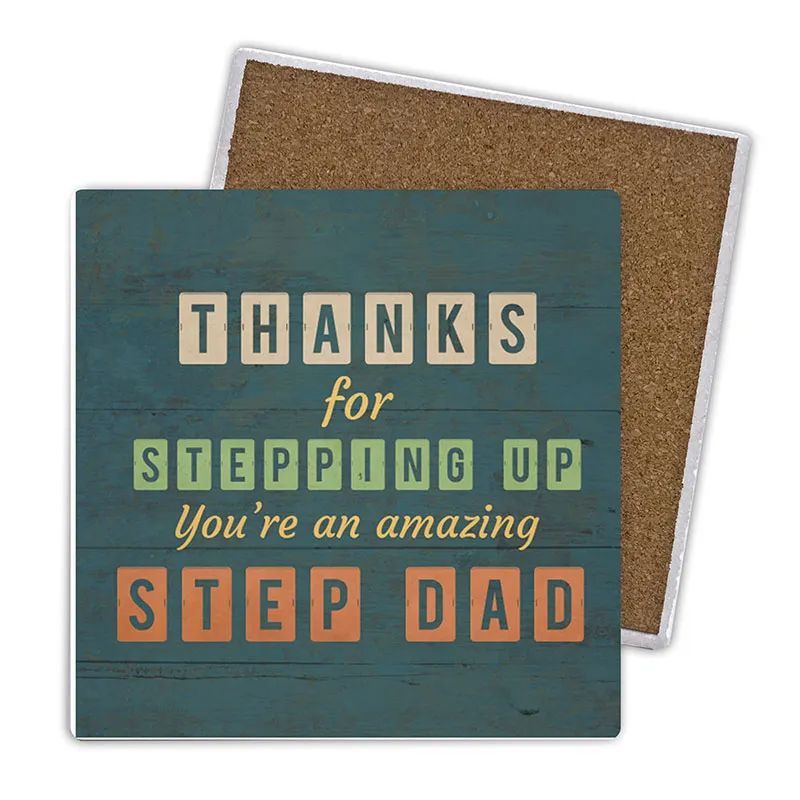 Set of 4 Fathers Day Vintage 1 Square Ceramic Coasters - 10cm x 10cm