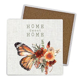 Load image into Gallery viewer, 4 Pack Cinnamon Ceramic Home Sweet Home Coaster Gift Box - 10cm x 10cm
