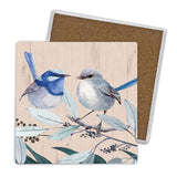 Load image into Gallery viewer, 4 Pack Wren Ceramic Birds Coaster Gift Box - 10cm x 10cm