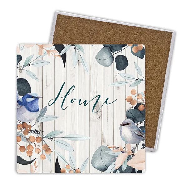 4 Pack Wren Ceramic Home Coaster Gift Box - 10cm x 10cm