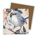 Load image into Gallery viewer, 4 Pack Wren Ceramic Watercolour Bird Coaster Gift Box - 10cm x 10cm