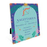 Load image into Gallery viewer, Ceramic Zodiac Sagittarius Sentiment Plaque - 12cm x 14cm
