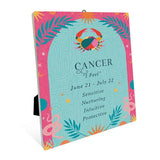 Load image into Gallery viewer, Ceramic Zodiac Cancer Sentiment plaque - 12cm x 14cm
