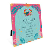 Load image into Gallery viewer, Ceramic Zodiac Cancer Sentiment plaque - 12cm x 14cm