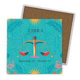 Load image into Gallery viewer, 4 Pack Ceramic Zodiac Libra Coaster Gift Box
