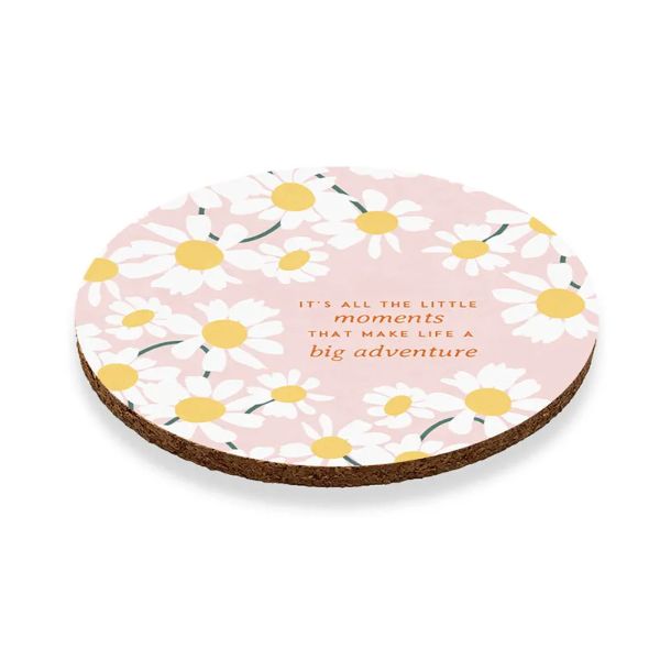 6 Pack Flower Market Round Coaster - 10cm