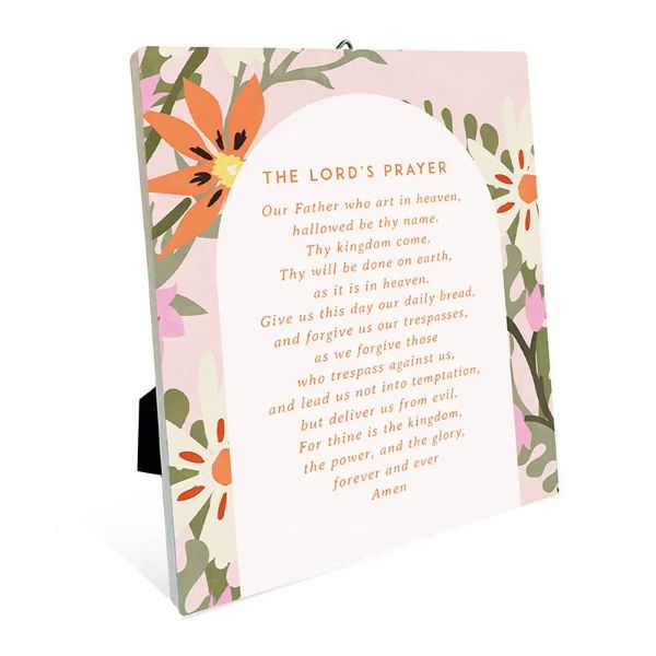 Flower Market Ceramic Prayer Sentiment Plaque - 12cm x 14cm
