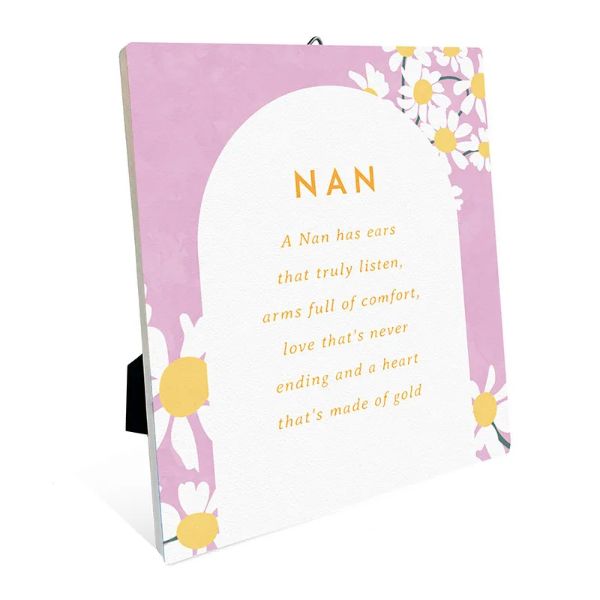 Flower Market Ceramic Nan Sentiment Plaque - 12cm x 14cm