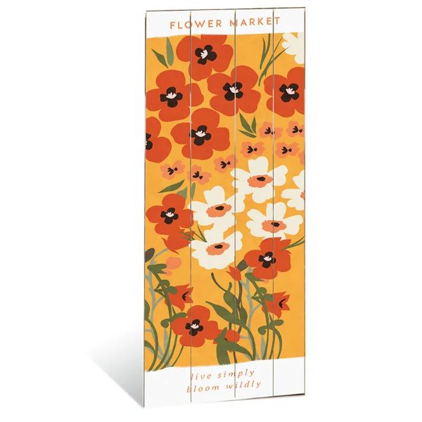 Flower Market Wall Art - 40cm x 107cm