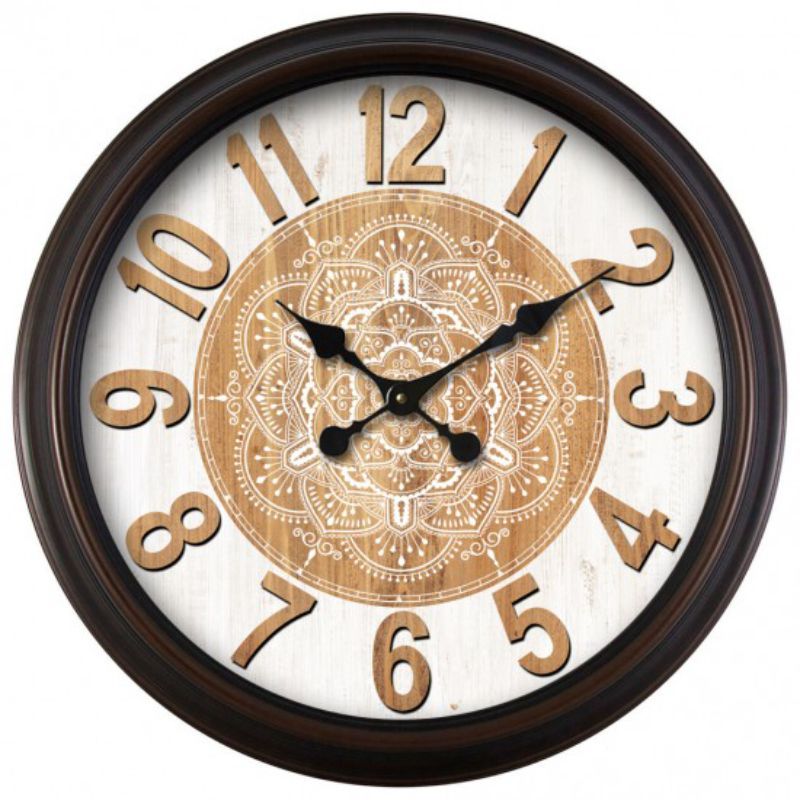 Brown Mandala Clock - 62cm