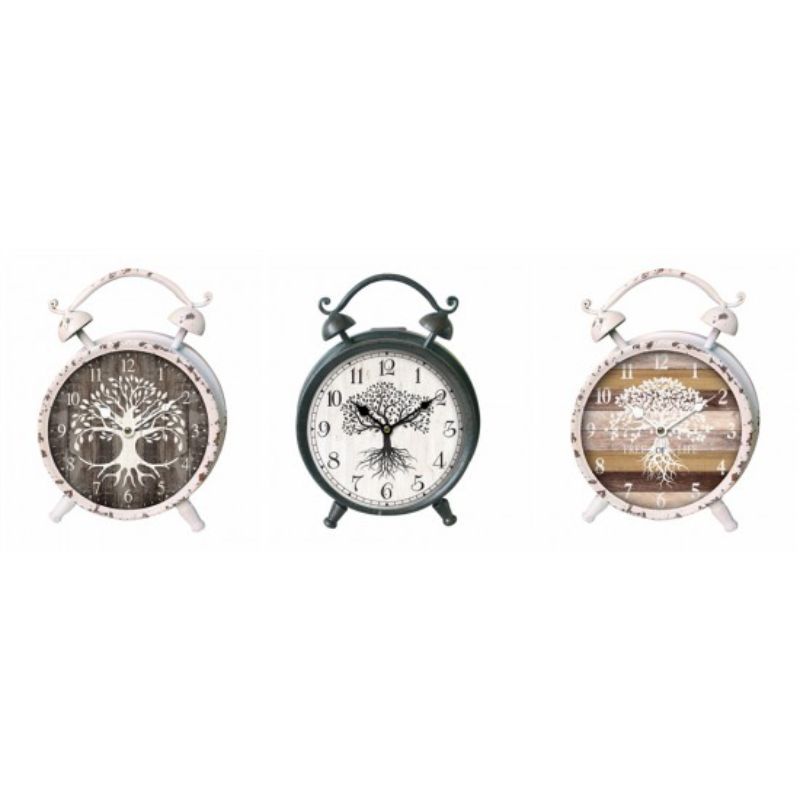 Tree Of Life Iron Table Clock - 16cm