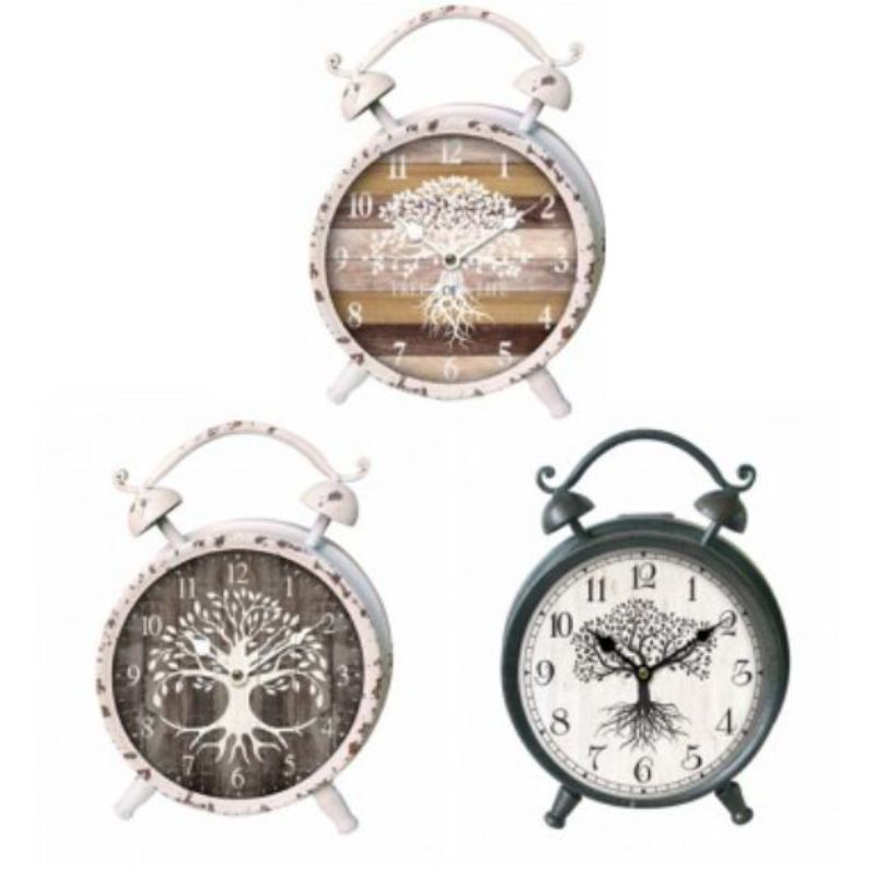 Tree Of Life Iron Table Clock - 16cm