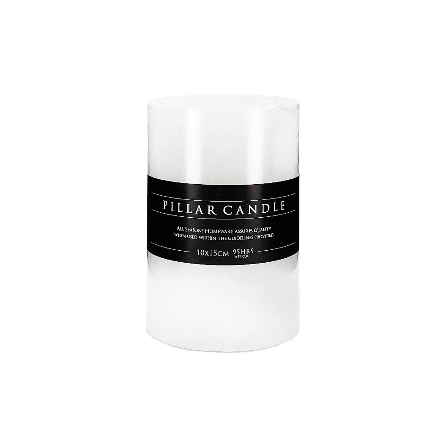 Flat Top White Candle - 10cm x15cm