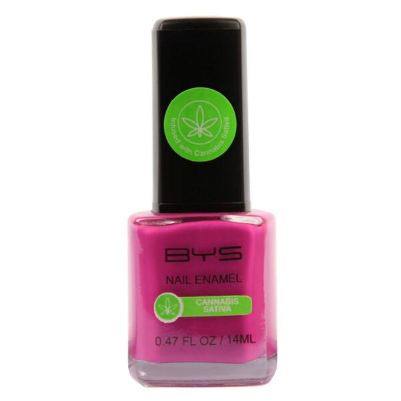 BYS Magenta Nail Polish with Cannabis Sativa Seed Oil