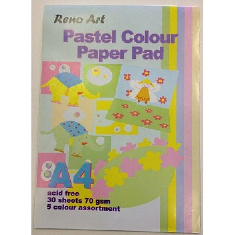Pastel Colour Paper Pad A4 80gsm - 30 Sheets