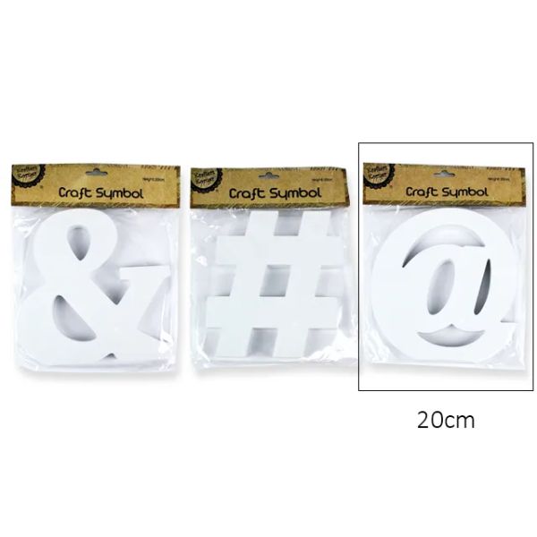 Craft White Symbols - 20cm x 20cm