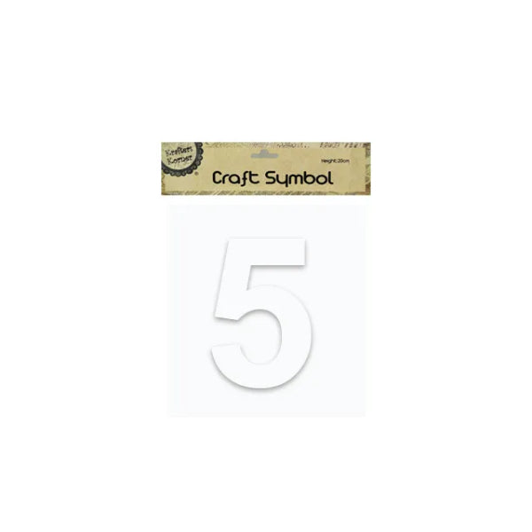 White Craft Number 5 - 20cm