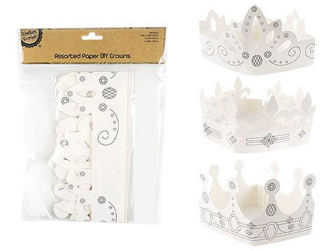 6 Pack DIY Paper Crowns