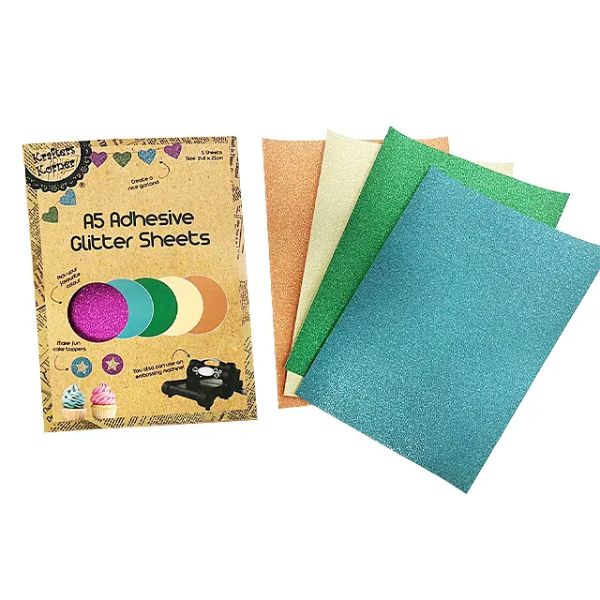 Colourful A5 Adhesive Glitter Sheets