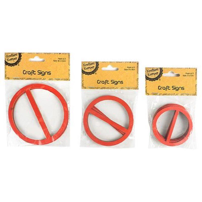 3 Pack Craft No Enter Sign