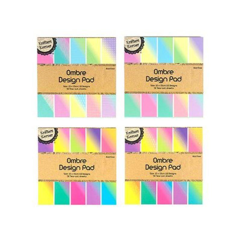Ombre Design Craft Paper Pad - 15cm x 15cm