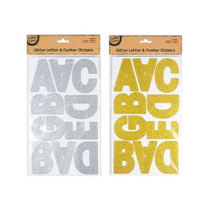 Glitter Letter & Number Stickers - 8cm