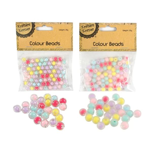 Multi Inside Colour Round Bead - 20g