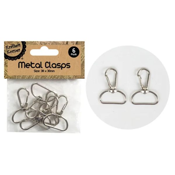 6 Pack Metal Clasps