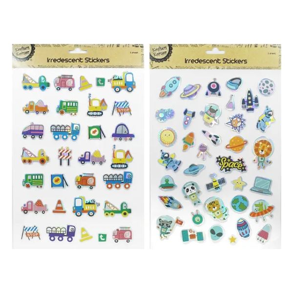 1 Sheet Iridescent Assorted Stickers
