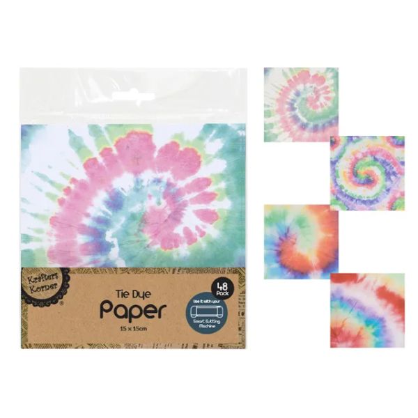 48 Pack Tie DYE Papers - 15cm x 15cm
