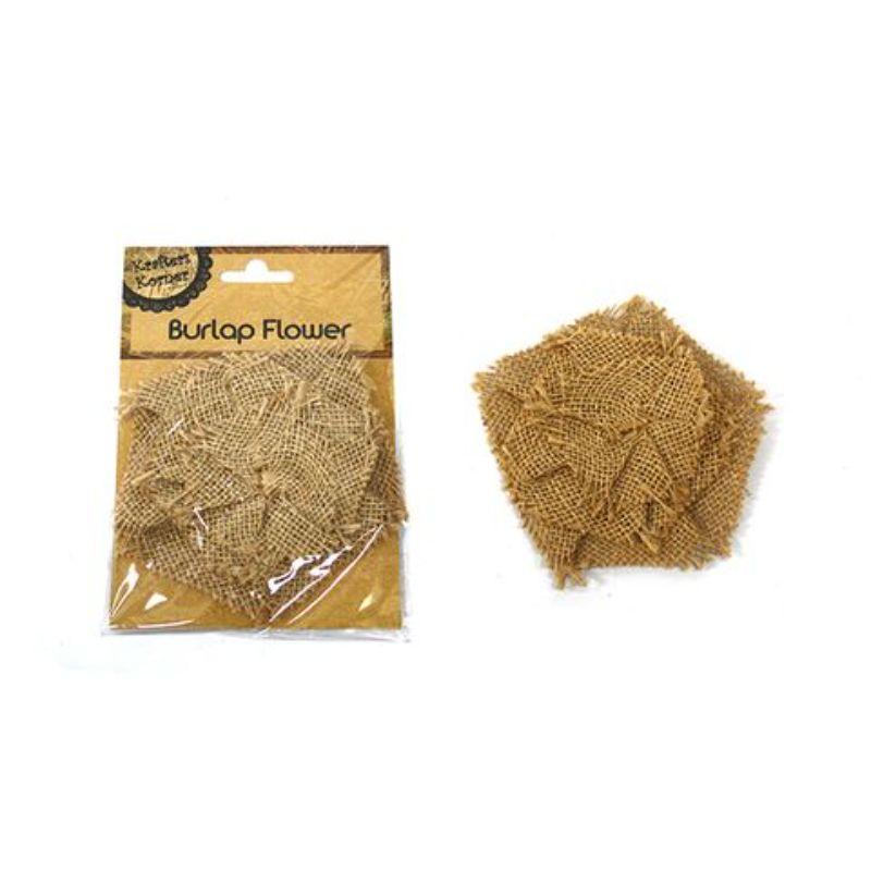 Burlap Flower - 10cm