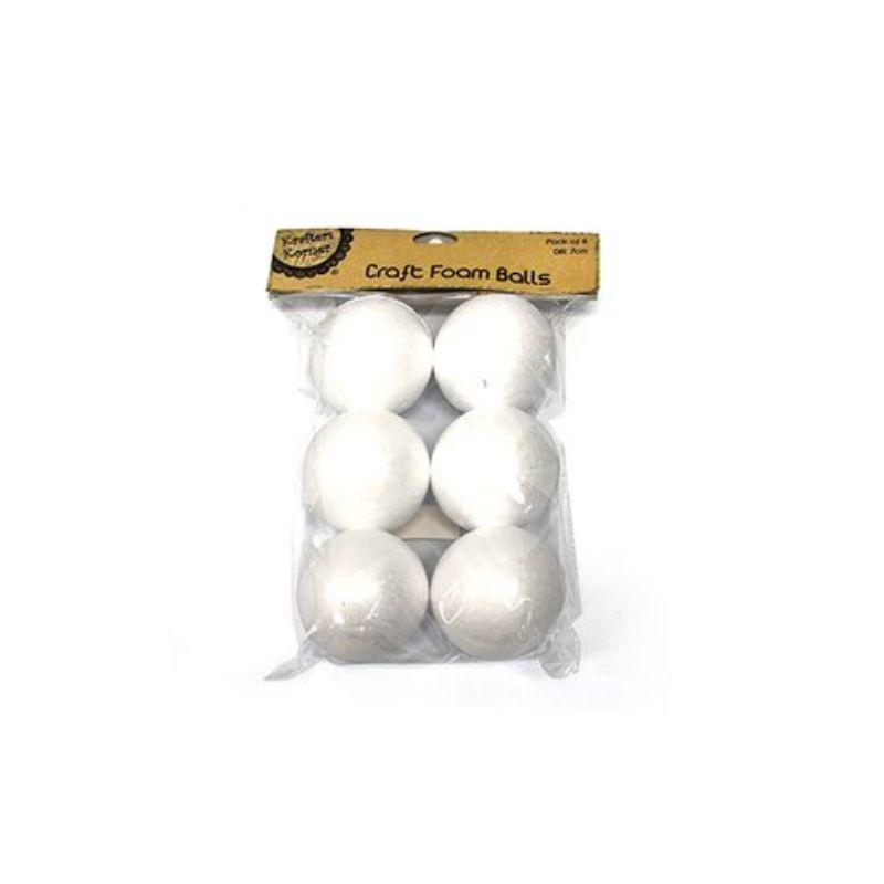 6 Pack Foam Balls - 7cm